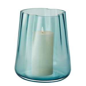 LSA Lagoon Vase / Lantern 24cm Sea Green